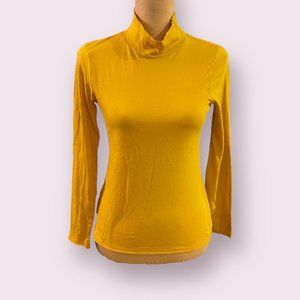 Anthropologie | Women’s | Mustard Yellow Mock Neck Long Sleeve | Size: Medium